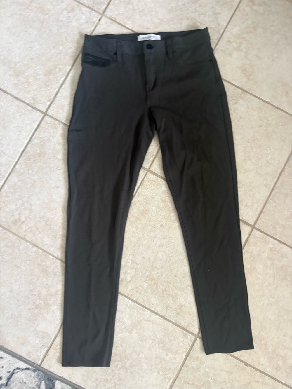 Calvin Klein Women's Skinny Olive Ponte Pants